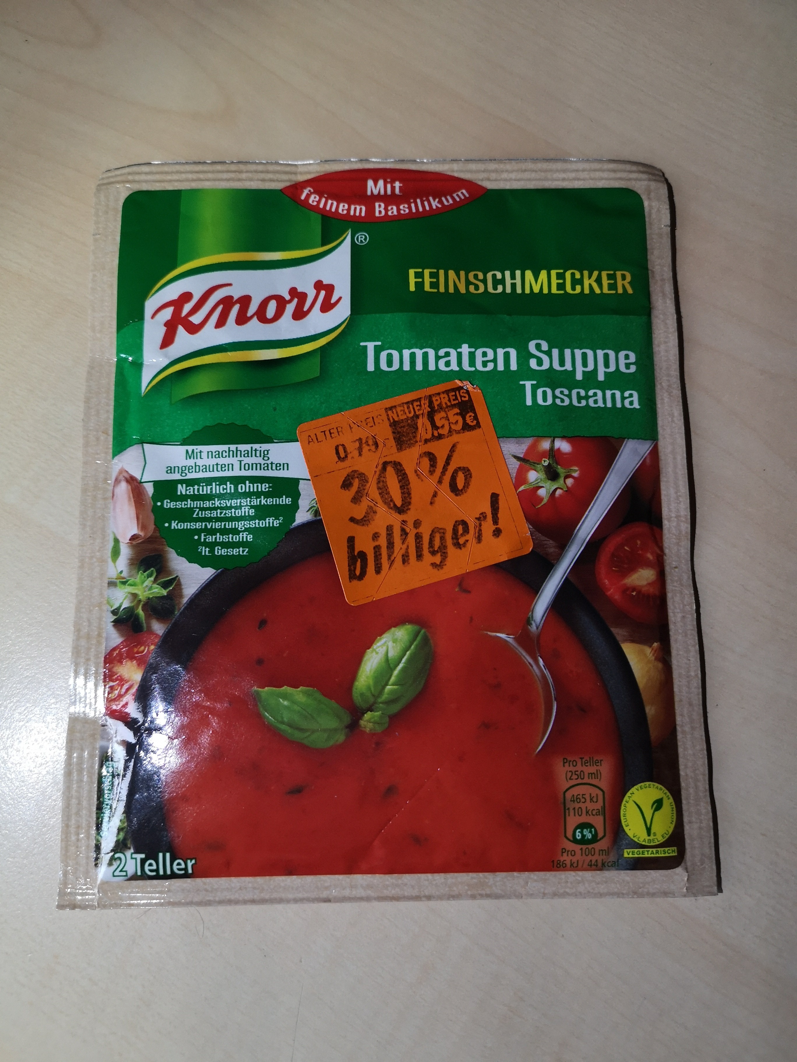 1972: Feinschmecker Knorr Toscana“ „Tomaten Suppe
